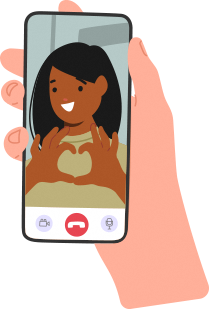 Video calling family or friends