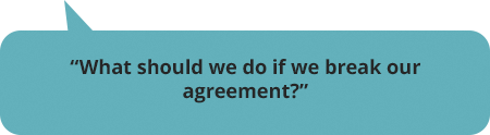 Do when breaking the agreement