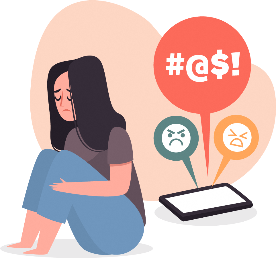 A victim of cyberbullying