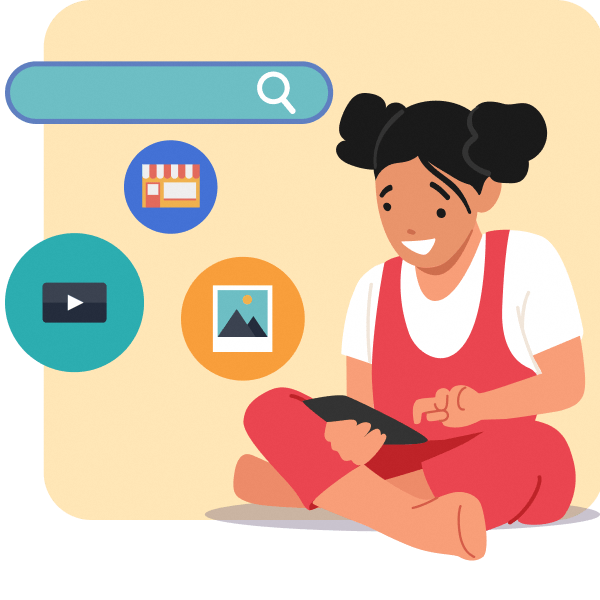 Thumbnail of girl using her phone