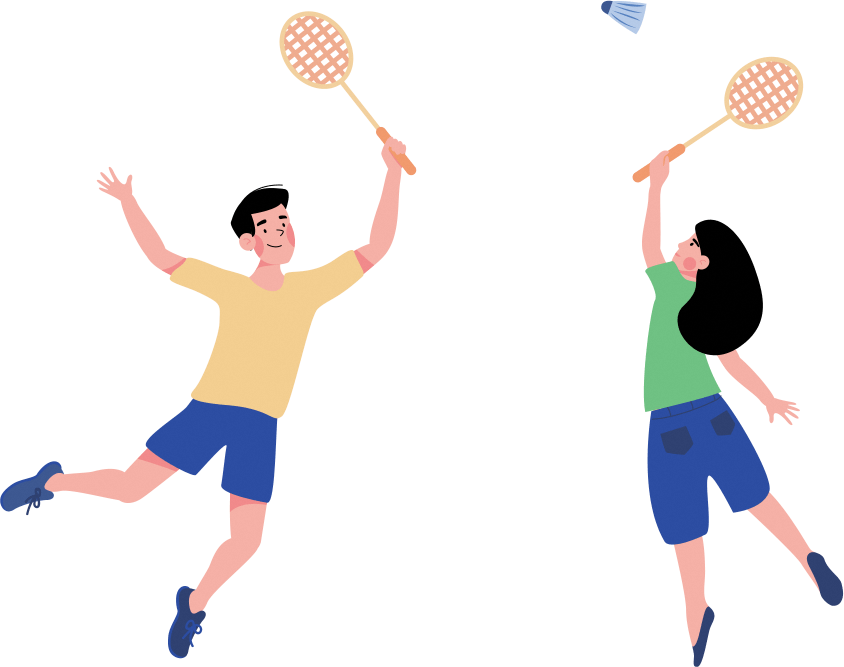 Two kids playing sports