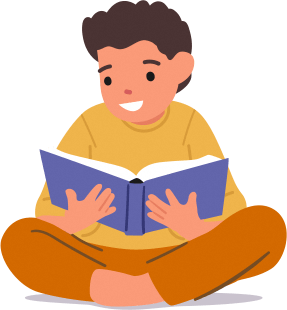 A kid reading