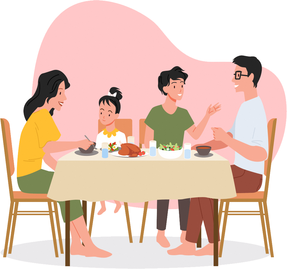 Family at the table