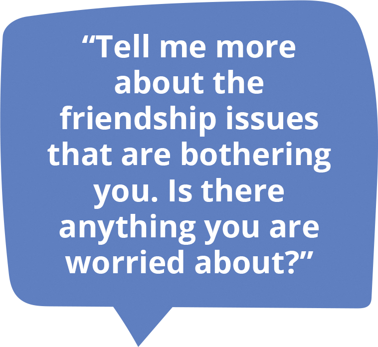 Tell me more about the friendship issues that are bothering you. Is there anything you are worried about?